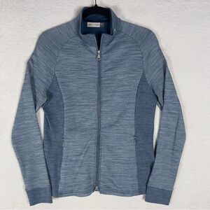 KJUS Lara‎ Techwool Jacket Women's 40 Large Blue Golf Outdoor Full Zip Pockets